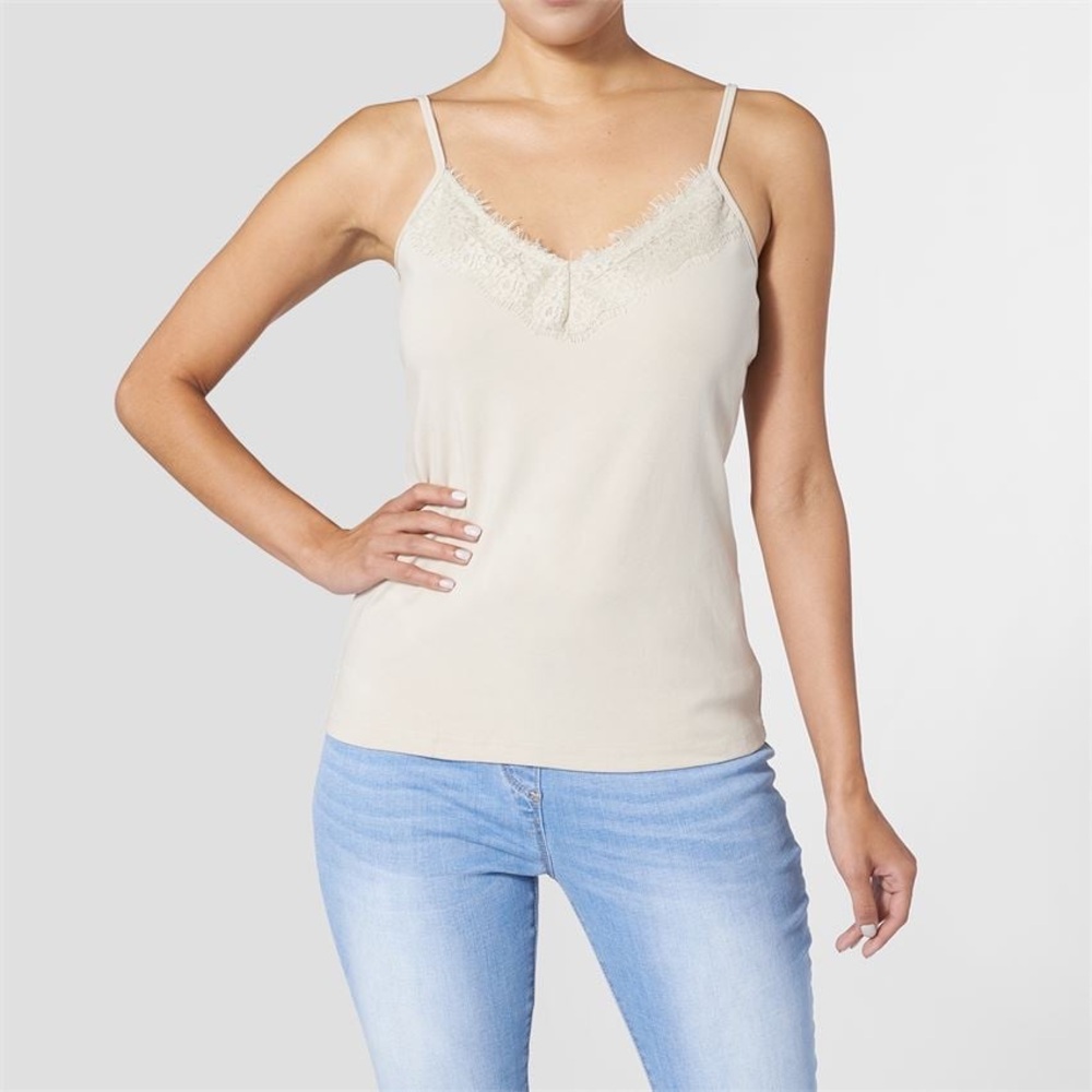 Coco + Carmen Cream Lace Cami Top
